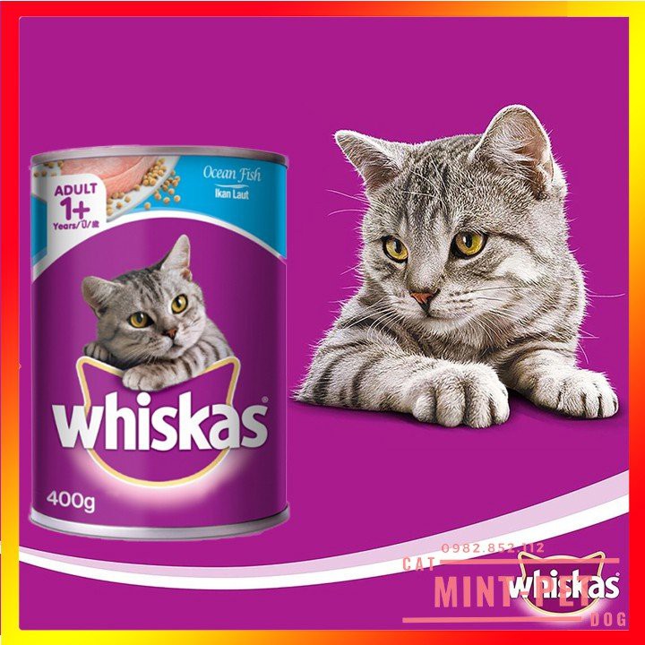 Thức Ăn Cho Mèo, Pate Cho Mèo_Lon Whiskas 400g