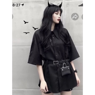 Áo sơ mi kèm đai / Váy unisex mặc hai kiểu