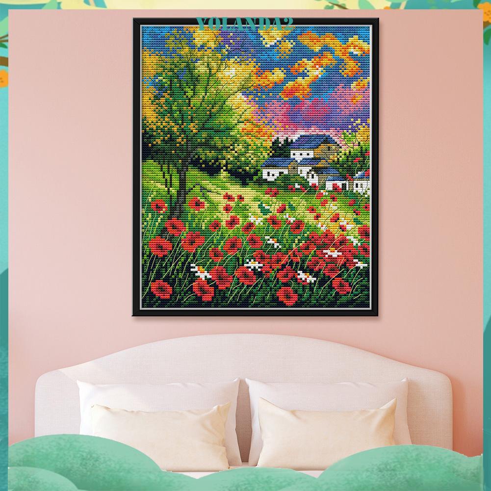 Tranh Thêu Chữ Thập 14ct Hình Bông Hoa