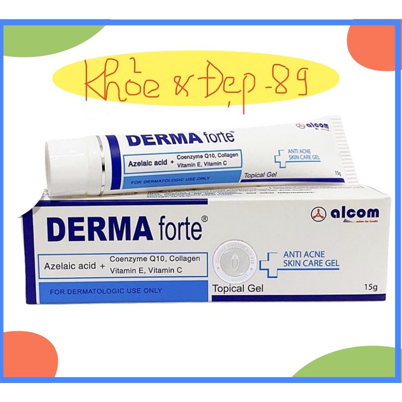 DERMA FORTE Gel - GIẢM MUN TRỨNG CÁ, NGỪA SẸO, MỜ THÂM - GIÚP DA SÁNG MỊN, TRẮNG HỒNG