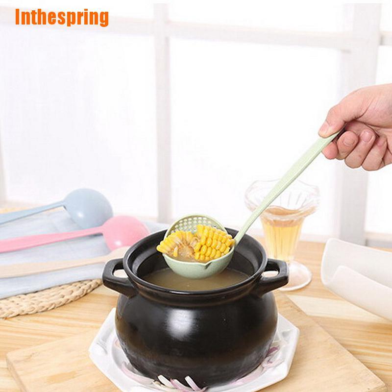 Muỗng Múc Canh Cán Dài 2 Trong 1