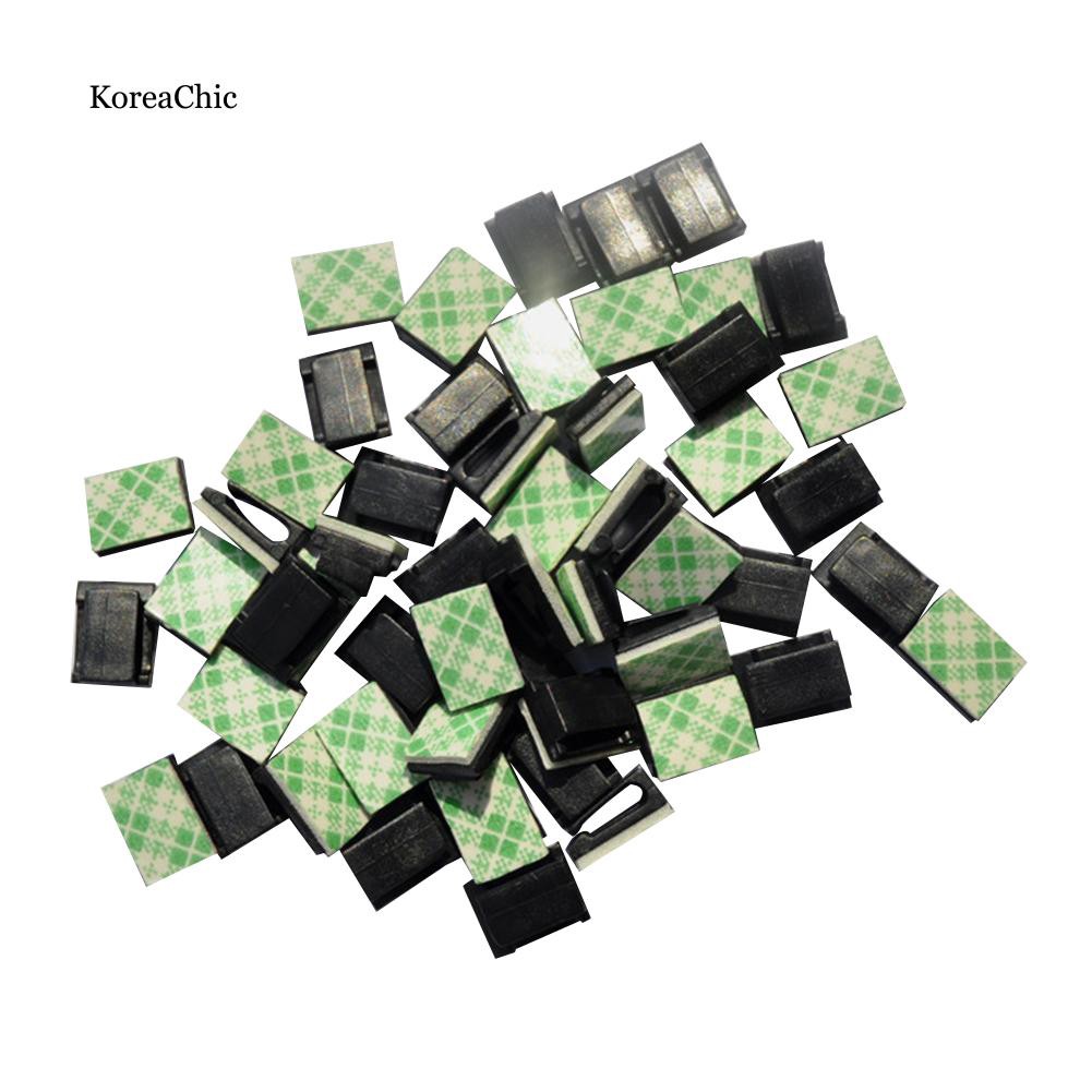 Set 40 kẹp giữ dây cáp dữ liệu dán xe ô tô