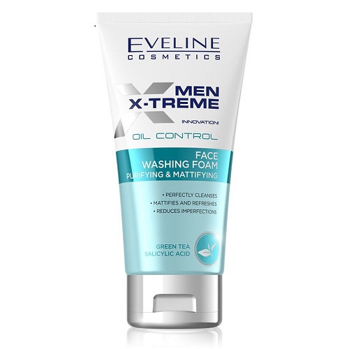 [Tặng sữa tắm nam 400ml] Sữa rửa mặt nam Eveline Men X-treme sạch sâu, kiềm dầu 150ML