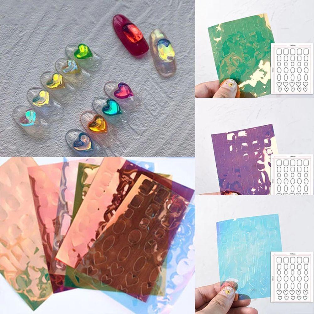 OCEANMAP Giấy Foil Hologram Dán Móng Nghệ Thuật 3D