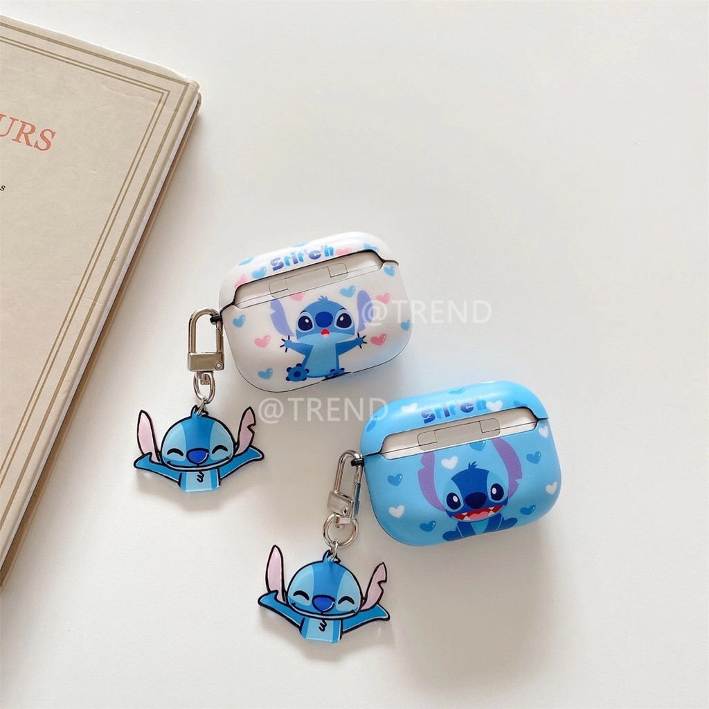 Cartoon funny stitch Wireless Bluetooth Earphone Case for airpods 1 2 silicone soft cover airpods pro Accessories Case Cover