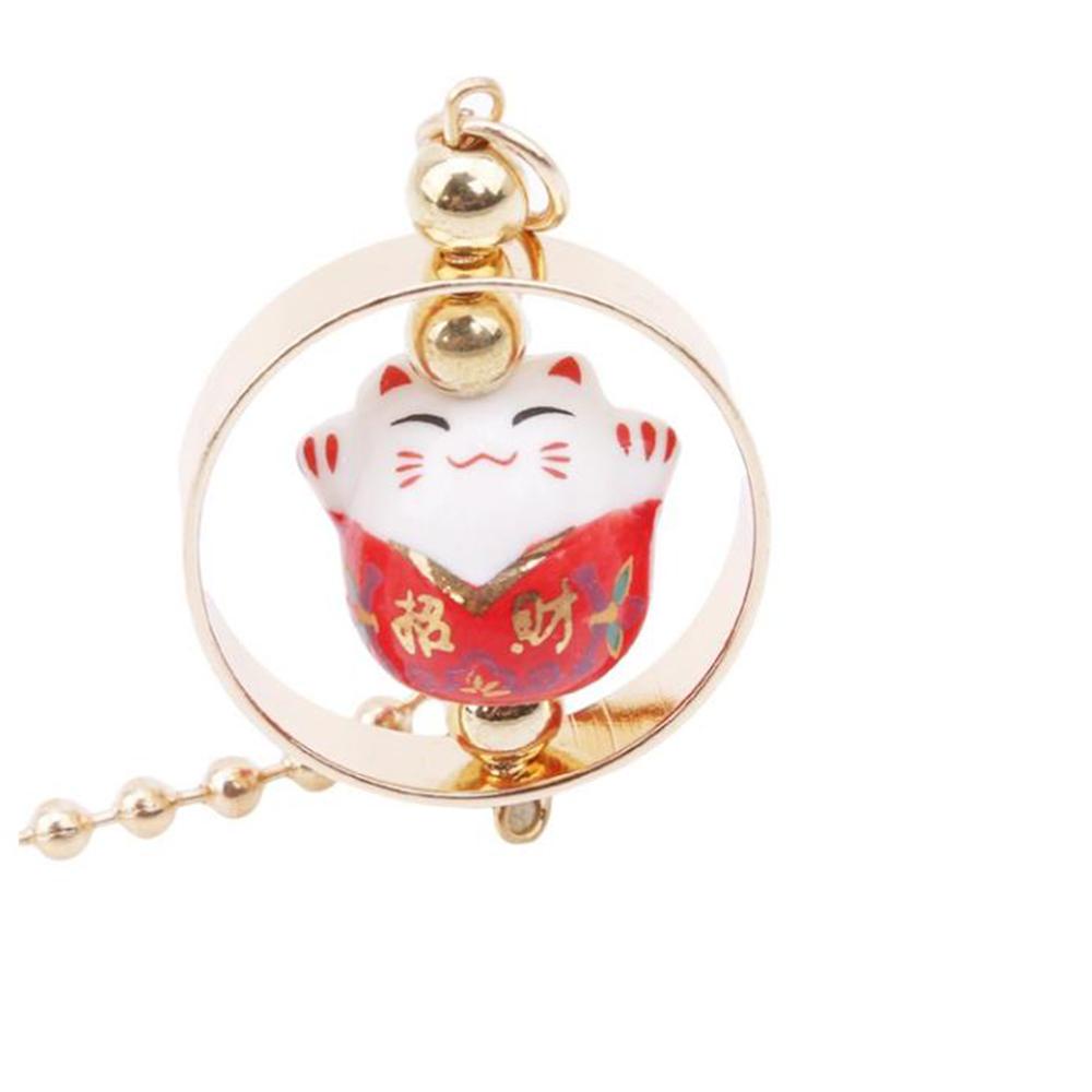 Dây Treo Kính Chiếu Hậu Xe Hơi Hình Mèo May Mắn REBUY1