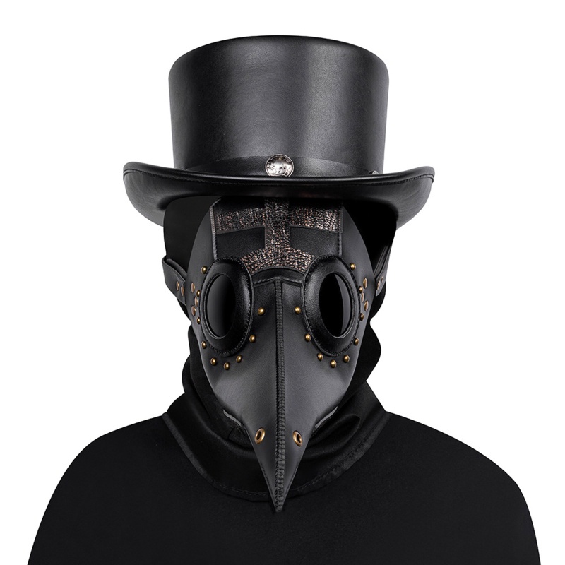 Xiangbao Dây Da Nhân Tạo Màu Đen Hóa Trang Halloween