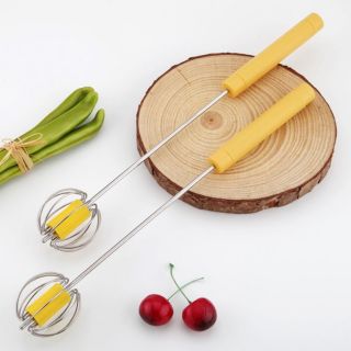 Cây đánh trứng inox trục tự xoay