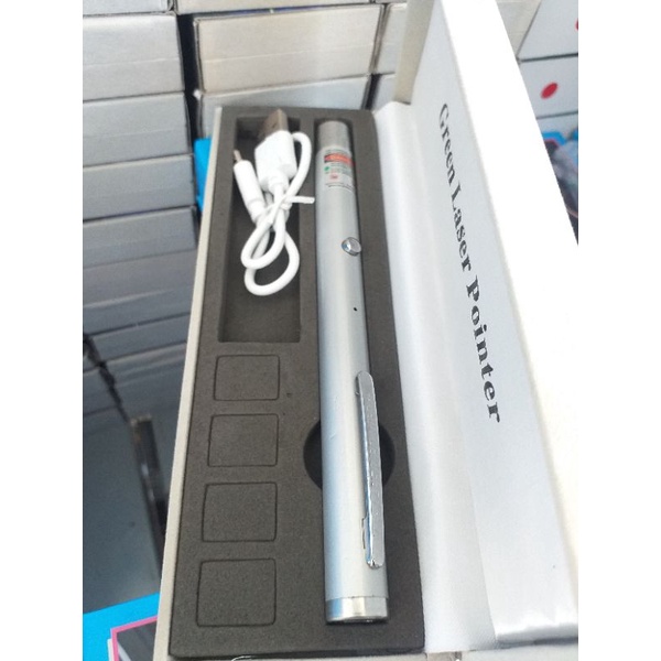 Bút laser công trình tia xanh lá sạc usb nhỏ gọn