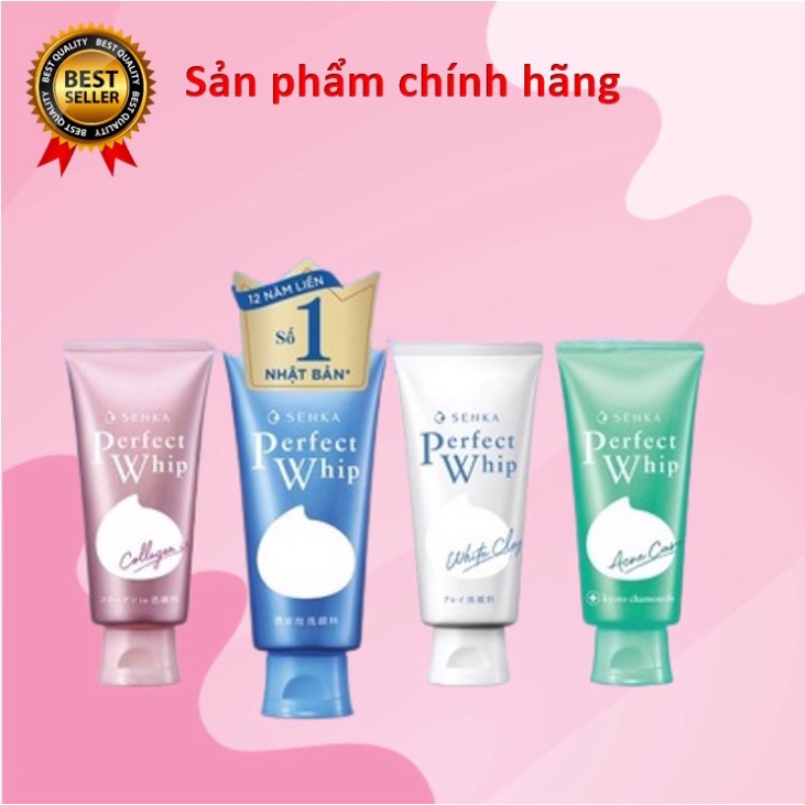 Sữa rửa mặt tạo bọt chiết xuất tơ tằm trắng Senka Perfect Whip 120g - Chính Hãng | BigBuy360 - bigbuy360.vn