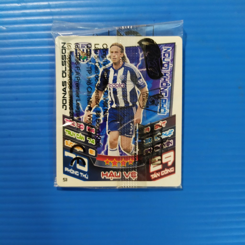 [Một thẻ] Thẻ bài cầu thủ bóng đá thẻ Poca Match Attax mùa 12-13 thẻ nguyên seal phân loại 1