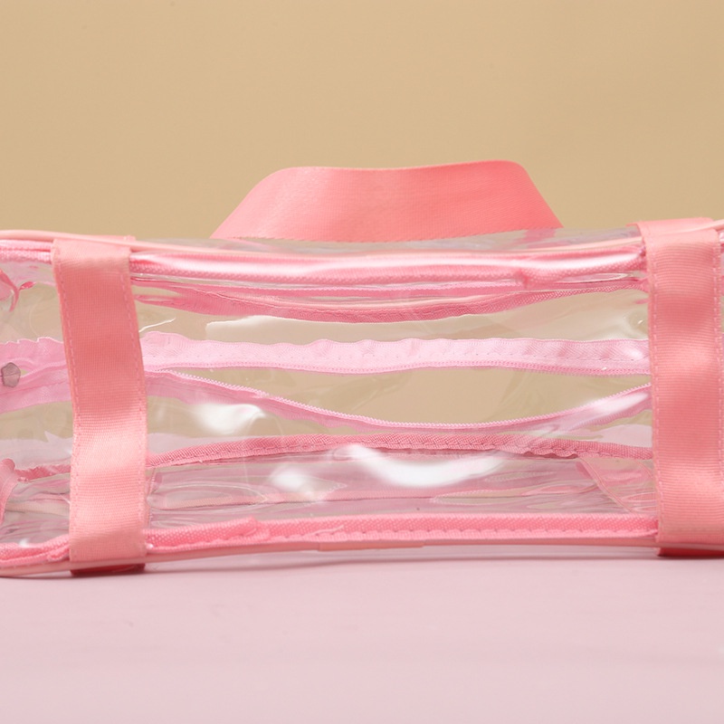 Túi Đựng Mỹ Phẩm Bằng PVC Trong Suốt Hai Tay Cầm Sức Chứa Lớn