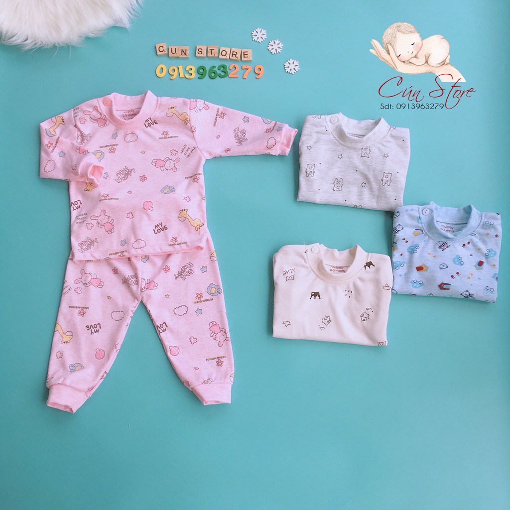 Bộ Noubaby dài tay cổ 3 phân cho bé từ 4-14kg loại đẹp