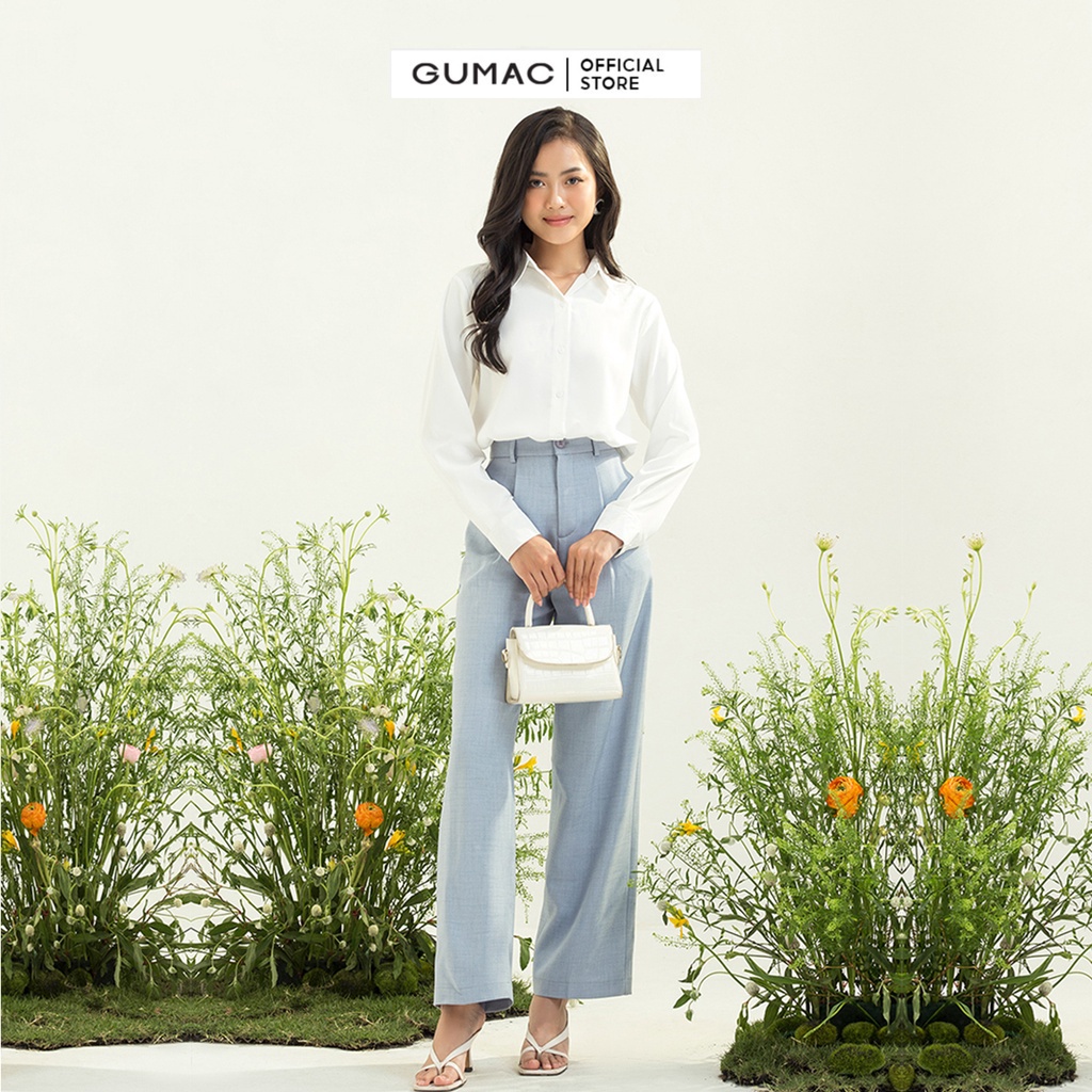 [Mã WABRGUM giảm 10% tối đa 30K đơn 99K] Áo sơ mi cơ bản thời trang GUMAC AC03010