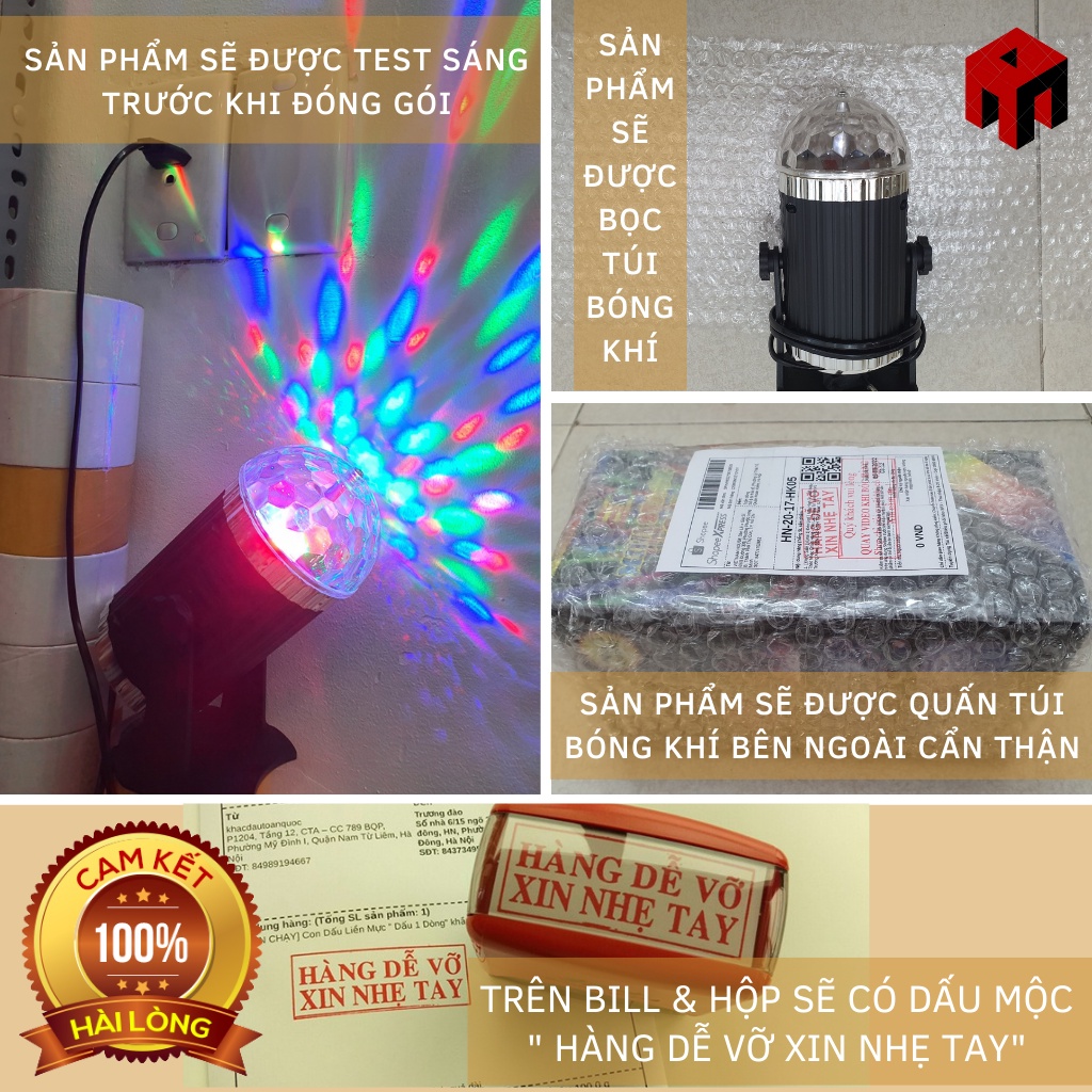 🔴Đang Sale ||  Đèn Led 7 Màu Hình Trụ Đổi Màu Theo Nhạc Chính Hãng - Đèn Led Trang Trí Sinh Nhật Vũ Trường Xoay.