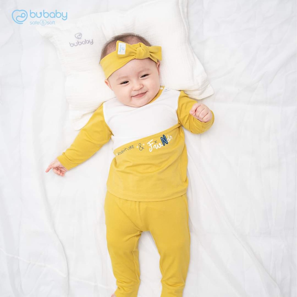 Bộ dài tay bamboo cotton Bu baby BBC110101/ BBC110401 cho bé từ 6 tháng đến 4 tuổi