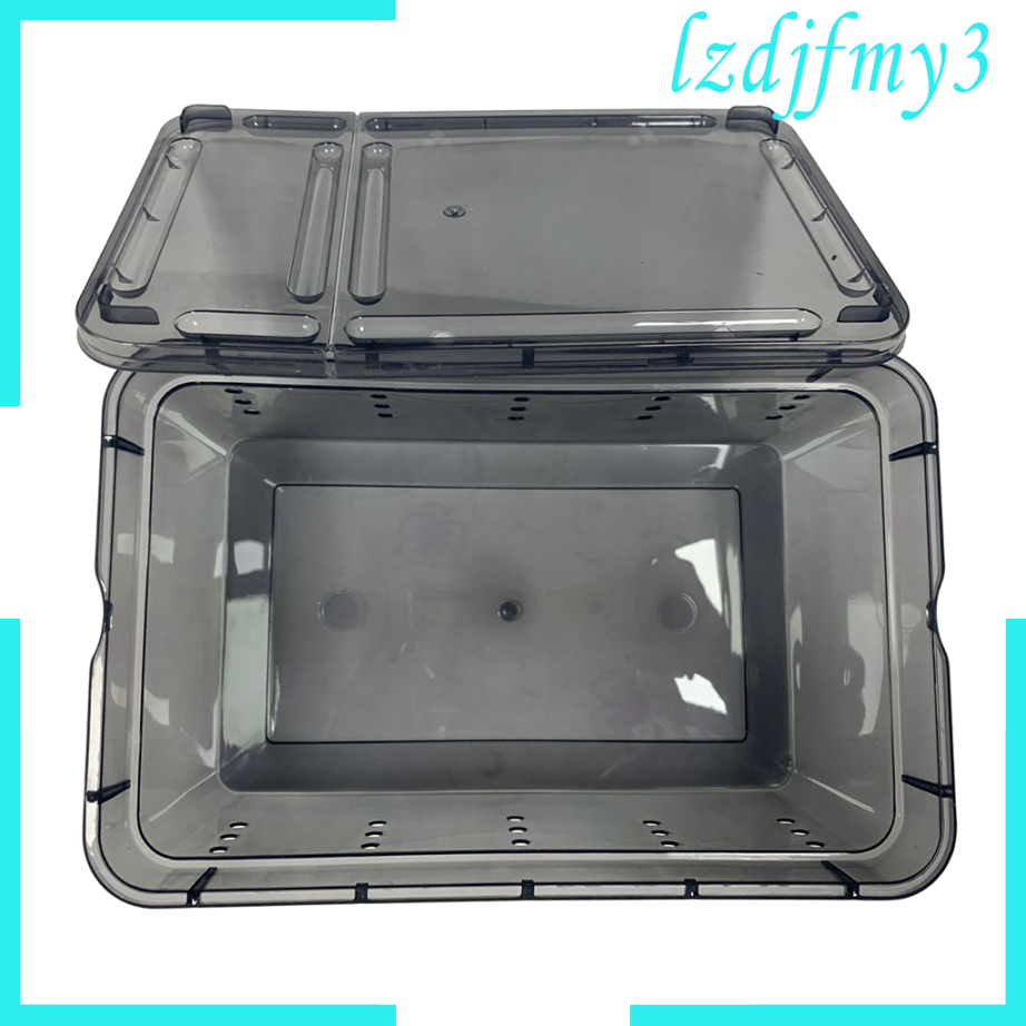 Bò Sát Terrarium Vivarium Xe Tăng Hộp Rùa Mầm Non Nuôi Lồng Đen