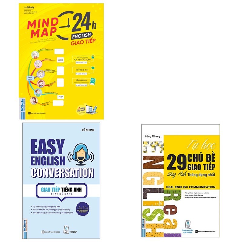 Sách - Combo Mind Map 24h English Giao Tiếp + Giao tiếp tiếng Anh thật dễ dàng + Tự Học 29 Chủ Đề Giao Tiếp Tiếng Anh