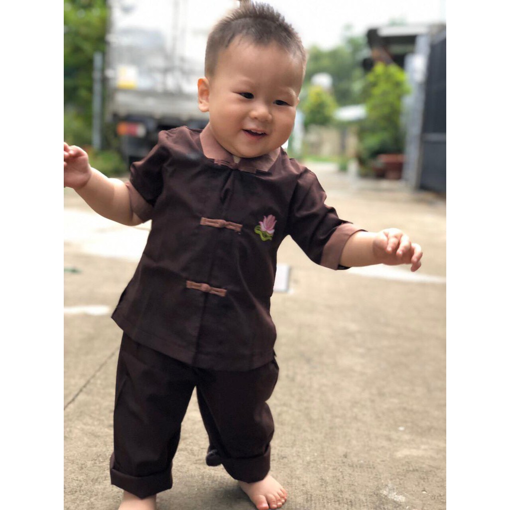 LA HÁN PHỐI BÉ GÁI- SET PHẬT TỬ ĐI LỄ CHÙA BÉ TRAI - ĐỒ LAM ĐI CHÙA