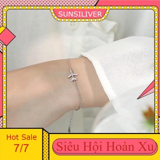 Lắc tay máy bay bạc cao cấp - Lắc chân máy bay bạc cao cấp s925 - SunshineSiliver