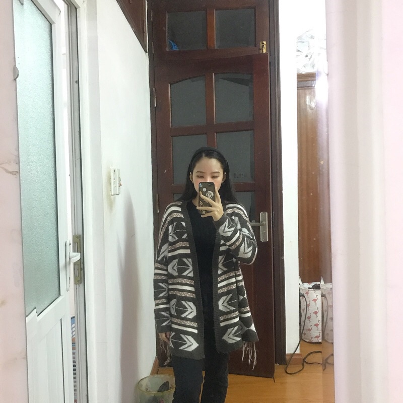 Áo len cardigan thổ cẩm freesize | BigBuy360 - bigbuy360.vn