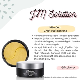 Mặt Nạ Mắt Dưỡng Ẩm JM Solution 90g MN05