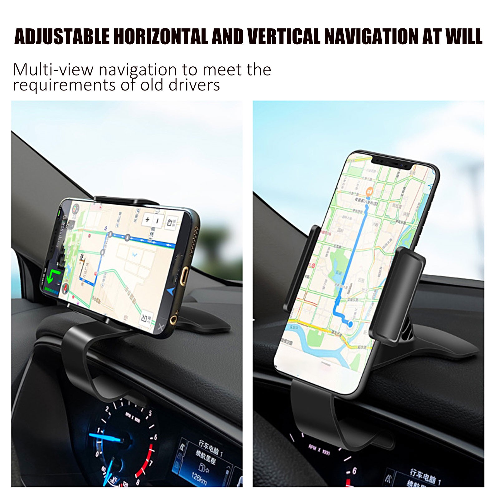 IN STOCK Adjustable Car Phone Holder Multifunctional Phone Bracket For Driver Navigation Driving