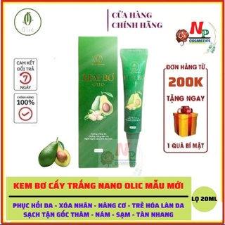 Kem Bơ Nano cấy trắng Olic chính hãng - check tem điện tử