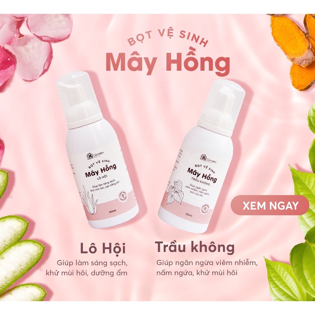 Bọt vệ sinh phụ nữ Mây Hồng An Toàn Thiên Nhiên Cỏ Mềm 150ml