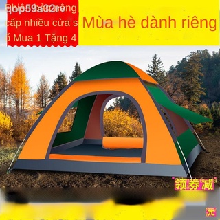 (Mới về)☂☽✥Hoàn toàn tự động 3-4 người tốc độ mở lều ngoài trời đôi chống mưa cắm trại lớn trẻ em hoang dã 2 đơn