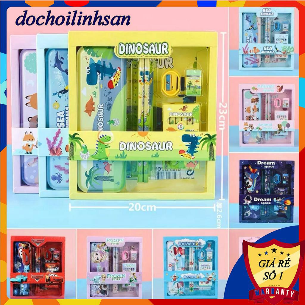 Bộ Hộp Bút Cùng Dụng Cụ Học Tập Cho Bé