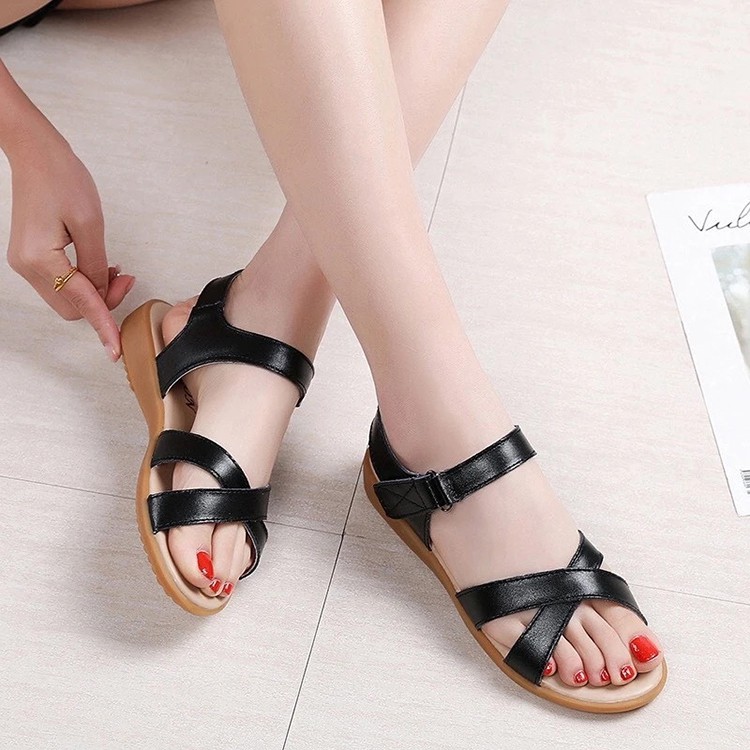 Dép sandal nữ đế thấp đi học kiểu dáng hàn quốc mới nhất 2021 đẹp hot trend- ML79