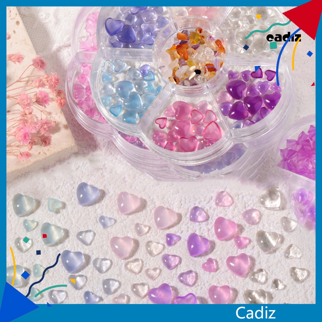 1 Hộp Phụ Kiện Trang Trí Móng Tay Nghệ Thuật 3D Màu Sắc Sống Động Dễ Phối Đồ Cho Nữ