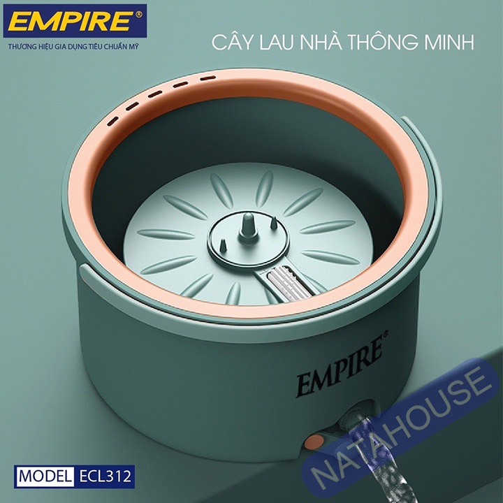 [Mã LIFE50KALL giảm 10% đơn 200K] Cây lau nhà Bộ lau nhà Empire ECL312 Tự Vắt Thông Minh, Tiết Kiệm Nước