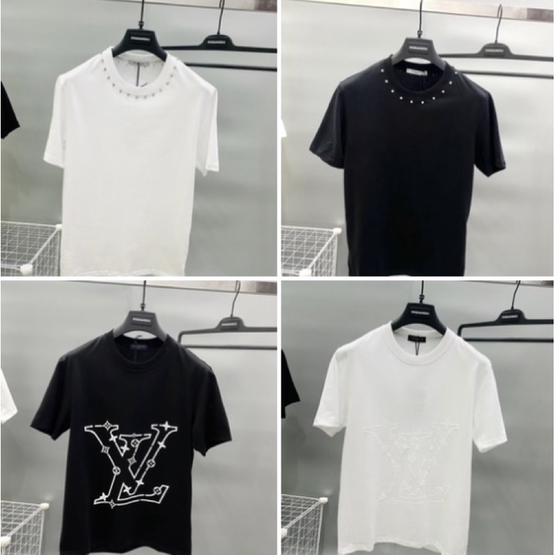 Áo phông cổ tròn có hoạ tiết đơn giản, Áo cộc tay mùa hè thời trang nam nữ phong cách hàn quốc btshop từ 45 đến 75 kg