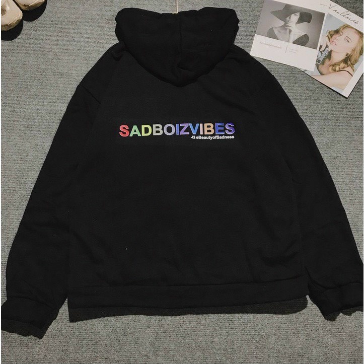 Áo Hoodie SADBOI Zip Nam Nữ Ulzzang Unisex, Áo khoác nỉ có zip chất nỉ dày dặn.H01