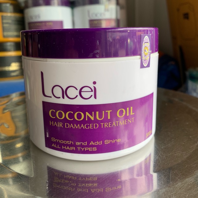 Hấp dầu kem ủ tóc Lacei COCONUT OIL dừa 300ml Chính Hãng Tận Gốc siêu thơm phục hồi suôn mềm bóng mượt giữ màu phủ lụa