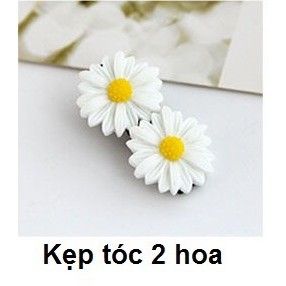 KẸP MỎ VỊT HOA CÚC 2 BÔNG