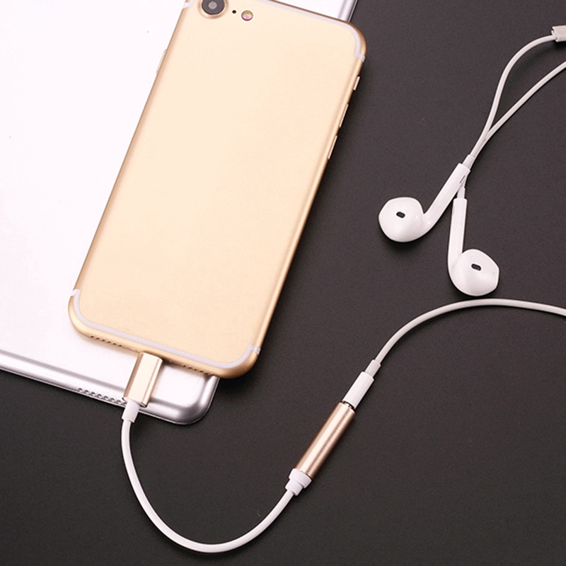 Đầu chuyển đổi kết nối tai nghe cổng 3.5mm thích hợp cho IP7 8 Plus X