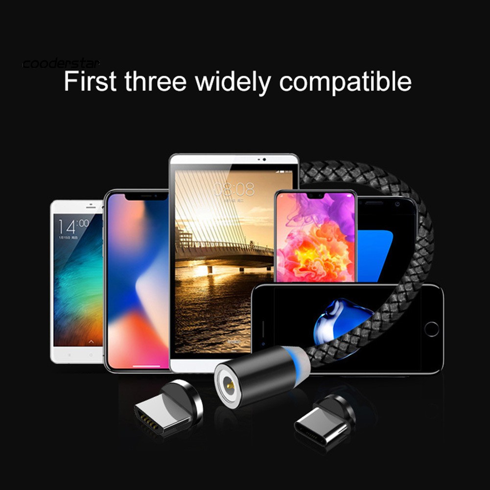 Cáp Sạc Nhanh Từ Tính Cổng Micro Usb Loại C 1 / 2m 3.1a Cho Android Iphone