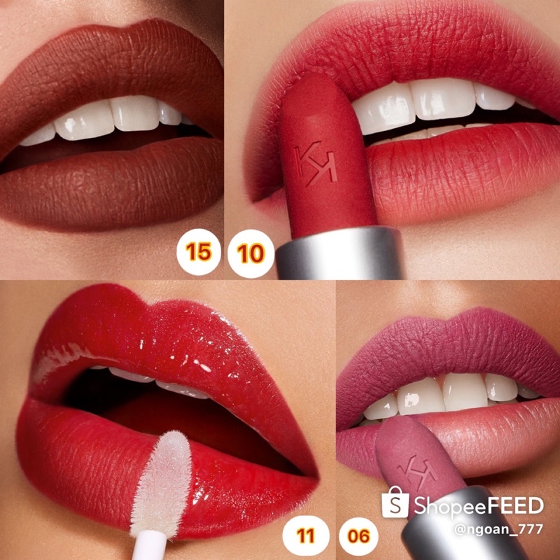 Son môi lì Kiko Powder Power Lipstick Kiko Milano chính hãng lâu trôi màu đỏ hồng trầm cherry ớt cam nâu
