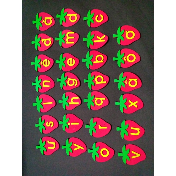 29 chữ cái - Đồ chơi mầm non - CHỮ CÁI
