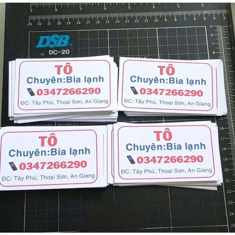 Combo 50 tem dán in theo yêu cầu có lớp keo dính