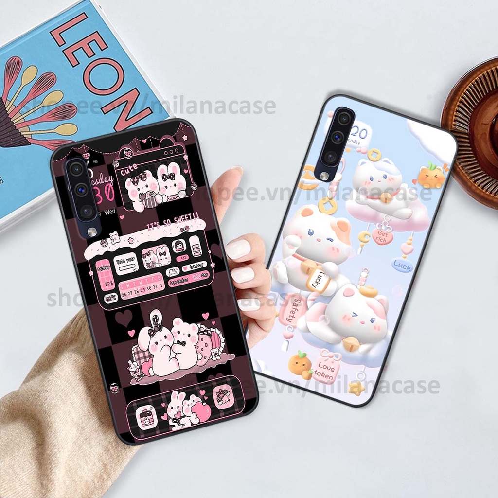 Ốp Samsung A30s / A50 / A50s / A70 hình đồng hồ icon gấu mèo cute cực dễ thương ngộ nghĩnh