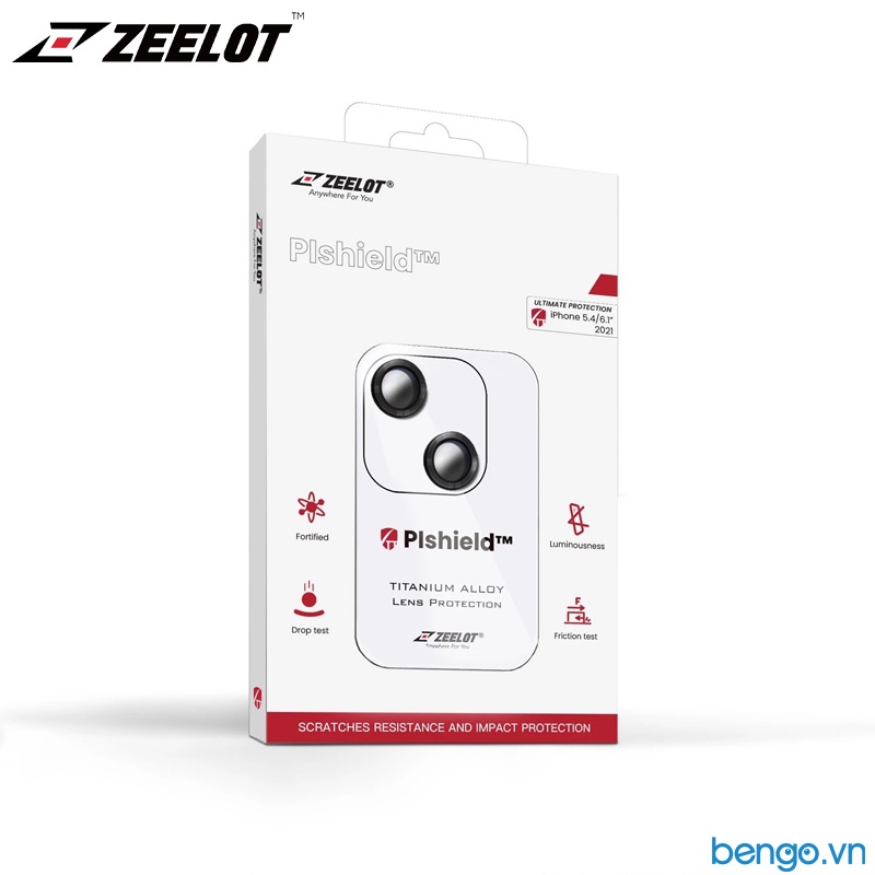 Dán Cường Lực Bảo Vệ Camera IPhone 13/13 Mini ZEELOT PIshield Titanium Alloy Viền Màu