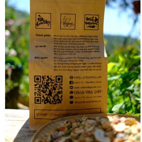 Mixed Nuts & Fruits 9 Loại Hạt Và Trái Cây Farm Ơ - Túi Giấy 500gr | BigBuy360 - bigbuy360.vn