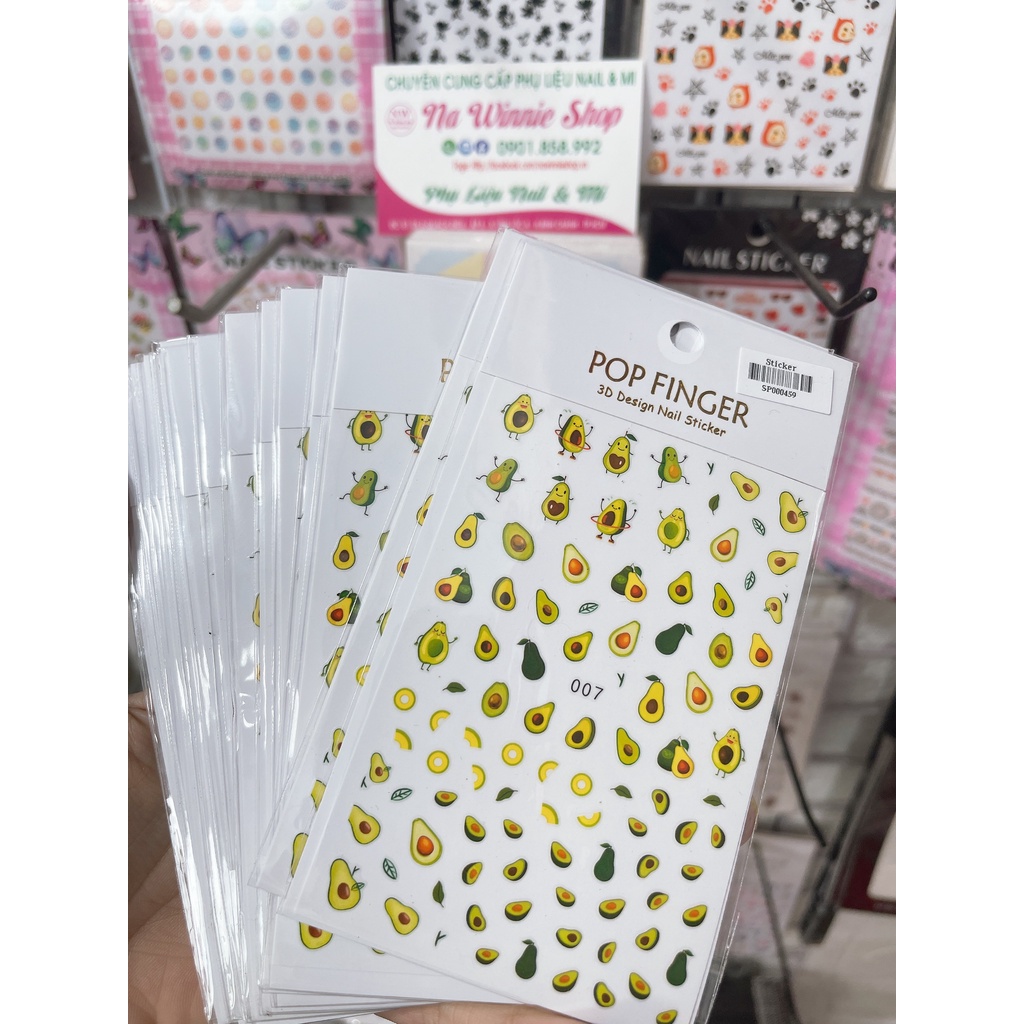 Sticker dán móng chữ thương hiệu đẹp