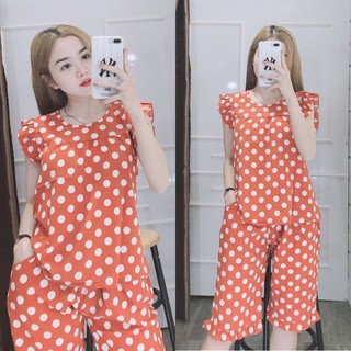 Đồ bộ mặc nhà, đồ bộ nữ chất vải lụa cao cấp mền min, không nhăn mặc thoáng mát size 48--65kg