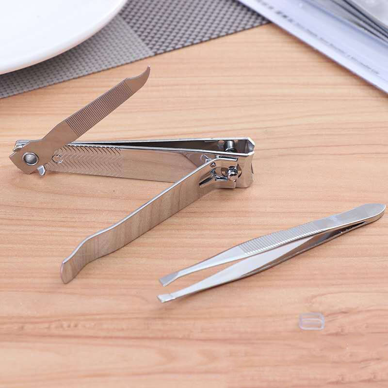 Bộ Dụng Cụ Bấm Móng Tay Bộ Đôi Bằng Thép Không Gỉ Kèm Nhip Tiện Dụng