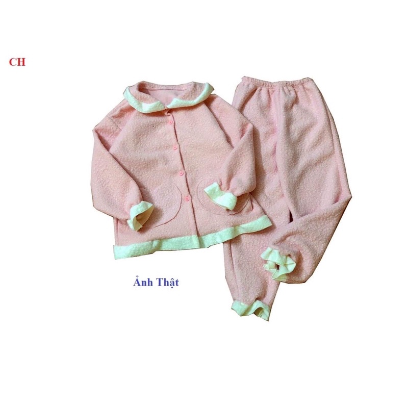 Bộ ngủ nữ lông mùa đông Tai Thỏ Rua Ốngchất lông mịn, ấm áp, giữ nhiệt tốtLông cừu☘️2 lớpUnisex form &lt;50kg